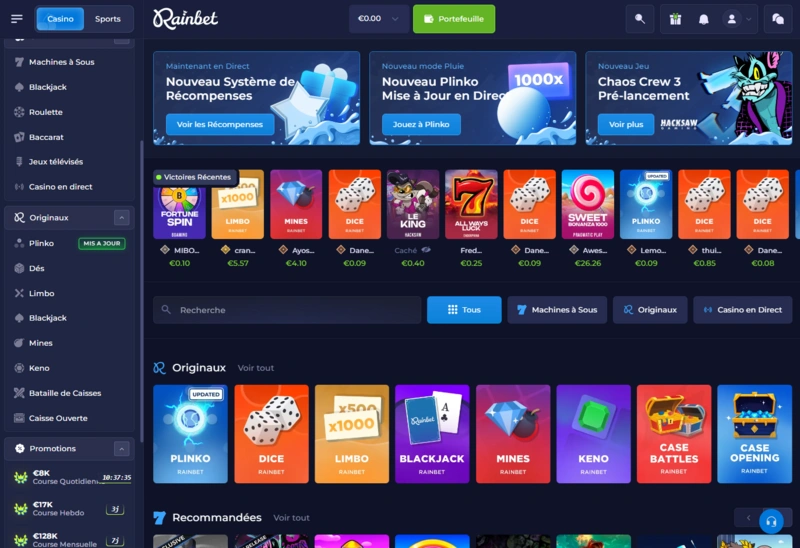 rainbet home page